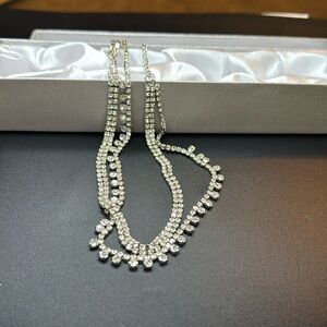 3-Strand Rhinestone Necklace